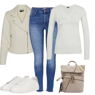 Outfity pro zábavu s Šedá VERO MODA "Zimní outfit pro volný čas"