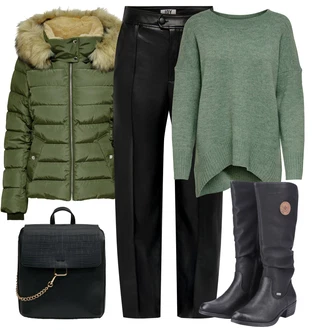 Outfity na zimu s Černá/Tmavě modrá/Bílá Mini batoh/Taška/Pánská taška/Taška Na Notebook/Mini batoh/Brašna orsay "Zimní outfity"