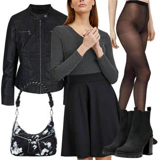 Outfity na zimu Áčkového Střihu s Šedá/Fialová/Tmavě šedá orsay "Zimní look"Look: Áčkového Střihu