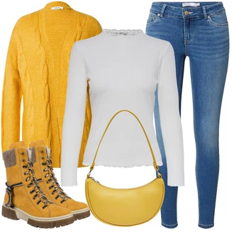 outfit mit Zelena Pull&Bear "Zimski videz"