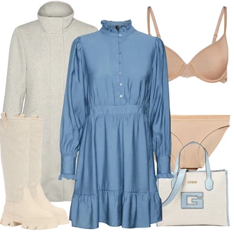 Skirt outfits mit Bež ESPRIT "Zimski videz"