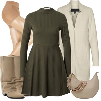 outfit mit Rjava/Bež/Zlati Športni dodatek/Nogavica proti trombozi/Hlačne nogavice velika velikost/Hlačne nogavice/Najlonska nogavica/Kompresijska nogavica Pieces "Zimski videz"