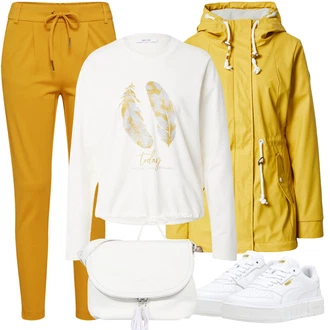 Zimske Outfiti mit Bela/Krem Torba za čez ramo/Torbica za čez ramo/Satchel torba/Torba za čez ramo Tom Tailor "Zimski videz"