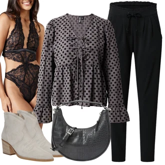 Black Outfits mit ESPRIT "Zimski videz"