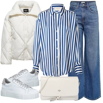 Denim outfits mit Siva Only, Siva Tamaris, Roza/Siva Tom Tailor "Zimski videz"