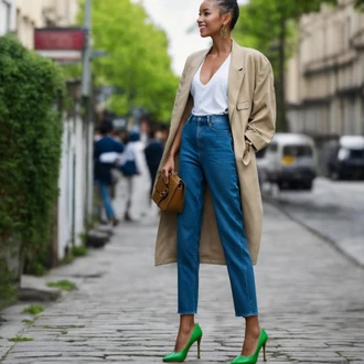 s gliterima Outfit sa Neon boje/Zeleno Salonka s Kopčom/Sandala sa šljokicama/Sandala na Petu/cipela s remenom/Sandala s petom/Sandala s Remenčićem/Sandala s vratilom/Salonka & Visoki Pet luvishoes "80-ih godina odjeća s trapericama"