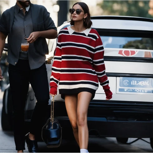 Kombinace Černá Košile Vysoký pas Kraťasy/Šortky/Džínový Šortky Tommy Jeans