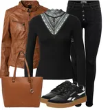 Punk high waist d?íny outfity image