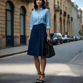Kombinacije za matični ured Ležerno Gost sa Crna Ljetna Cipela/Japanke s platformom/sandala s platformom/Sandala Udobna/Veganska cipela/Dianette Sandala kesi "Büro Sommer Outfit Mit Rocke"Look: Estetika, Ležerno, Unisex, Prevelik