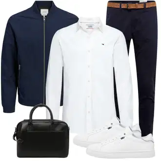 Business Outfits mit Weiß/Creme Bluse Große Größe/Business Hemd/Musselin Hemd/Casual Hemd/Hemdbluse/Bügelfreies Hemd/Businesshemd Tommy Jeans "Business Outfit"
