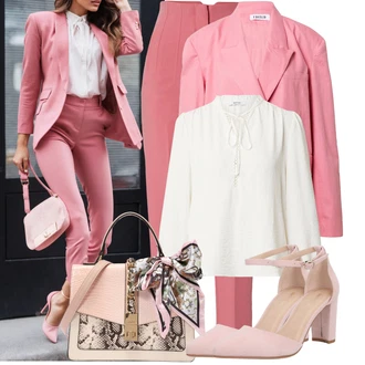 Outfit s Červená/Růžová/Fialová Capri kalhoty/Mrkvová Kalhoty/Kalhoty s nášivkou uprostřed/Obleková Kalhoty/Kalhoty se Štěrbinou/Mušelínové kalhoty/3/4 Kalhoty/Kalhoty s Vysokým Pasem Edited "Vzhledy pro volný čas"
