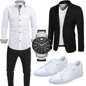 Casual Outfits Elegant mit Schwarz/Weiß Unkategorisiert COOFANDY "Casual Business Outfit"Look: Büro, Sportlich, Moderne, Empire, Casual, Schick, Schön, Elegant, Classic, Business