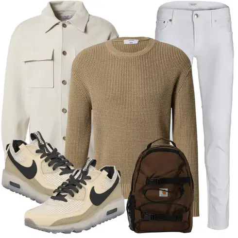 Beige/Khaki Musselin Hemd/FlanellHemd/Vintage Strickjacke/Stehkragen-Strickjacke/Wolle Strickjacke/Baumwoll Strickjacke/Kaschmir-Strickjacke/Strickjacke Gefüttert/Boucle Strickjacke/Sommerstrickjacke/Nachhaltige Jacke/Shirtjacke/Cordjacke/Boucle Jacke DAN FOX APPAREL kombinieren