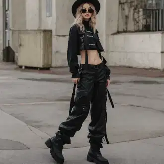 Outfity pro jízdu na koni "Černý Egirl styl"