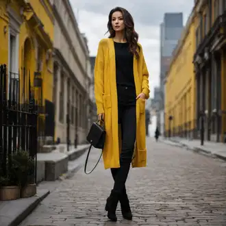 Outfity pro práci S křivkami s Žlutá/Zelená Pletenina veľkej veľkosti river island "Černý Jarní Styl"