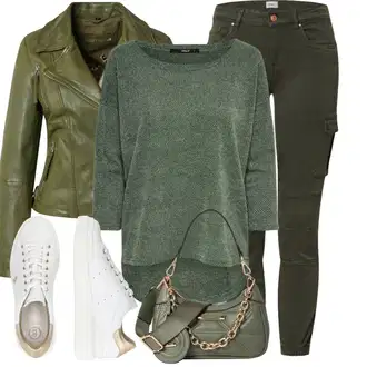 Outfit s Krémová/Bílá/Hnědá/Béžová Teniska Letní Tenisky/Úzká Teniska/Kožené Tenisky/Teniska teddy/Nízká Teniska/Teniska na platformě BOGNER "Stylový vzhled pro volný čas"