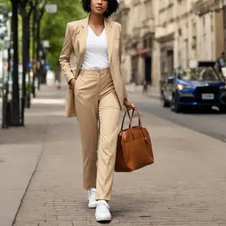 Outfity pro práci S křivkami s Bílá Halenka Móda Pro Plnoštíhlou/Tričko & Top Móda Pro Plnoštíhlé/Tunika S.Oliver Black Label "Cool Lehký Kostým Outfit"