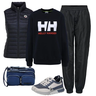 Outfit s Světle modrá/Modrá/Tmavě modrá Jezdecká Vest/Lehký Prslušenství/Vnitřní Vest/Funkční Vest/Vest bez Rukávů/Krátká Vest/Venkovní Vest/Puffer Vest/Peřová Vest/Sportovní Vest/Izolační Vest/Prošitý Prslušenství Jott "Cool vzhled na jaro"