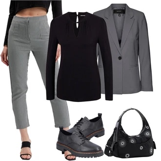 Outfity na zimu Grunge s Černá/Hnědá Vintage šněrovací bota/Kožená bota/Šněrovací Bota/Oxfordská Bota/Veganská Bota Rieker "Cool vzhled na jaro"Look: Trendový, Španělské, Lak, Nadrozměrné, Gotický, Metal, Ležérní, Grunge, Premium, Klasické, Unisex, Chytrý příležitostný