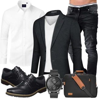 Frühlings Outfits Leichte mit Weiß J.VER "Cooles Outfit"