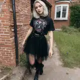 Outfity s černými krátkými plisovanými sukněmi image