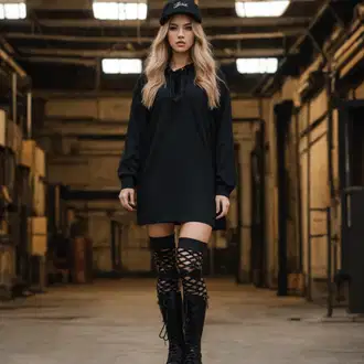 Kombinacije s suknjom i čizmama "Egirl Outfit Aesthetic"