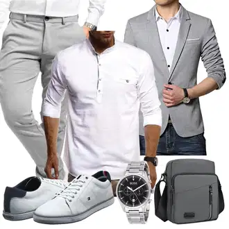 Elegante Outfits mit Grau Sneaker Tommy Hilfiger "Elegante Outfit"