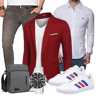 Elegante Outfits Moderne mit Rot Unkategorisiert COOFANDY "Elegante Outfit"Look: Emo, Büro, Schick, Moderne, Stil, Classic, Indoor, Elegant, Western, Casual, Business