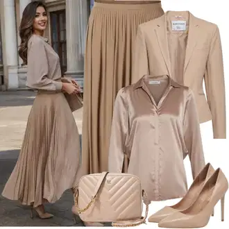 Kombinacije za operu sa Pink/Zlatni/Smeđa Unisex Suknja/Suknja Iz 90-ih/Korejska Suknja/Suknja Za Svatove Vjenčanje/Kratka plisirana suknja/Kordasta Suknja/Suknja Za Matični Ured/Koledž Suknja/Suknja S Naborom/Moderne Suknja/Elastična Suknja NAME IT "Elegantna Šik Odjeća"