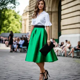 Elegantní outfity Matriční úřad s Zelená/Tmavě zelená Pletená sukně/Houndstooth Sukně/Vintage sukně maxi/Tužková sukně/Maxi sukně/60tého Léta Sukně/90tá Léta Sukně/Midi Sukně Topshop, Černá Lodička s vysokým nártem/Pohodlná lodička/Bota Na Podpatku/Lodička na Vysokém Podpatku About You "Elegantní Abiball Look"Look: Chatky, Oktoberfest, Koncert, Zvláštní příležitosti, Divadlo, Matriční úřad, Bar, Škola, 30. narozeniny, 18. narozeniny