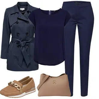 Stil, Western Outfit sa Tamnoplava Majica i top/Bluza Kratkih Rukava/Tunika Kratkih Rukava/Slip-on Bluza/Bluza Vrh/Kožna jakna za muškarce/Tunika Majica/Klasična tunika/Jednobojna Bluza/Bluza Only "Moderan look za proljeće"Look: Stil, Pomorski, 20-ih godina, Elegantan, cool