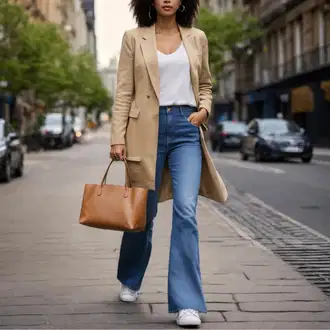 Outfity pro práci S křivkami s Bílá Halenka Móda Pro Plnoštíhlou/Tričko & Top Móda Pro Plnoštíhlé/Tunika S.Oliver Black Label "Elegantní volnočasový outfit"