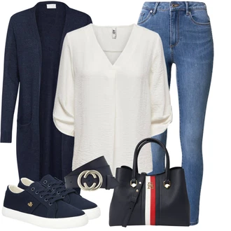 Outfit sa Plava/Tamnoplava Platnena Tenisica/Ljetna Tenisica/Niska Tenisica/Tanka Tenisica Polo Ralph Lauren "Lagana odjeća"