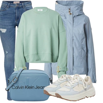 Outfity pro jaro Teplé s Světle zelená/Zelená/Světle modrá hoermanseder "Vzhledy pro volný čas"