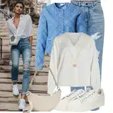 Bijele Šik Bluze Outfiti image