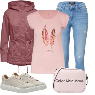 Svatovski gost Outfit sa Pink Hlača Velika Veličina Only "Outfit za slobodno vrijeme"