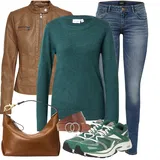 Outfity z džínu Modrá na zimu image