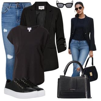 Ležérní Outfit s Černá Teniska Tenisky s Bočním Zipem/Úzká Teniska/Šněrovací bota/Plátěná Teniska/Kožené Tenisky/Nízká Teniska/Letní Tenisky/Teniska na platformě Vagabond Shoemakers "Outfity na volný čas"Look: Emo, Bad Taste, Ležérní, Šik, Cool, Moderní, Skater, Unisex