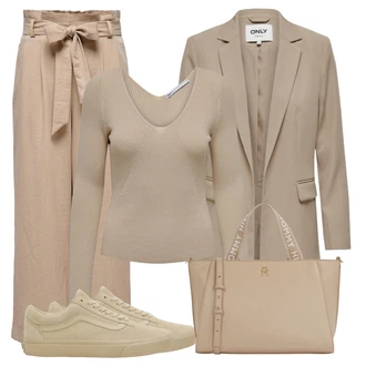 Old Skool Outfit s Růžová/Béžová Vans "Jarní outfit"