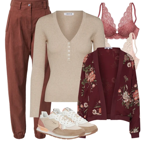 Kombinace Červená/Hnědá/Oranžová Široká Kalhoty Baggy Kalhoty/Kalhoty s Vysokým Pasem/Kalhoty s nášivkou uprostřed/Mrkvová Kalhoty/Boyfriend Kalhoty/Mušelínové kalhoty/Paperbag Kalhoty/Plisovaná Kalhoty guido maria kretschmer women kombinovat s Béžová/Hnědá/Khaki Sveter Basic Svetr/Svetr Carmen/Kašmírový Svetr/Kašmírový Svetr/Pletený Svetr/Svetr Niki/Polo Svetr/Jednoduchý Svetr/Svetr s V-výstřihem/Vlněný Svetr Edited