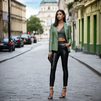 Kombinacije za bar Ležerno sa Crna/Smeđa Majica dugih rukava/Dugi top/Kratki top/Ležerni topić/Obični top/Košulja top/Kratki Top Only "Jesen Seksi Odjeća"Look: Ležerno, Besprijekorno, Egirl