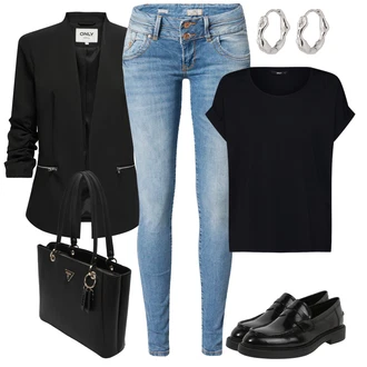 Ovratnik Na Rever Outfit sa Crna Jakna/Kožna jakna za muškarce/Boyfriend Sako/Casual Sako/Sako Jakna/Kratki Sako/Kožna jakna za muškarce/Sako od smokinga/Elegantni Sako/Sakoi za Bluzu Only "Lagana odjeća"