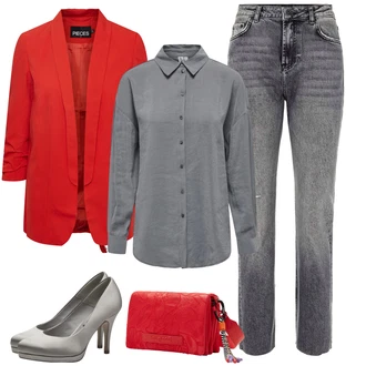 Boxování Outfit s Červená Taška Přes Rameno/Sportovní Taška Přes Rameno/Bagetová taška/Brašna/Dopisová peněženka/Ledvinka/Klasická Taška Přes Rameno/Nafouknutá taška/Malá Taška Desigual "Klasický jarní outfit"Look: Na Procházku, Volný čas, Boxování