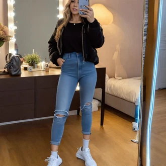 Inspirace pro outfity Old Money s Černá Basic Svetr/Svetr Carmen/Kašmírový Svetr/Kašmírový Svetr/Svetr s Kulatým Výstřihem/Jednoduchý Svetr/Vlněný Svetr VERO MODA "Košile sako outfit"Look: Egirl, Pro Dům, Kancelář, Old Money