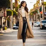 Elegantní outfity s koženými legínami image