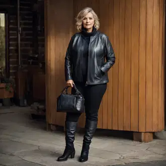 Outfit s Černá/Tmavě zelená Kožené Bund Bunda z Umělé Kůže/Kožená Bomber Bund/Motorkářská bunda/Kožená vintage bunda/Bunda s Bočním Zipem/Kožené Bund/Motorkářské Bund Oakwood "Leder Ab 50 Still"