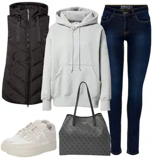 Air Force 1 Outfit sa Plava/Kaki/Siva/Bijela/Bež/Smeđa Tenisica za košarku/Tenisica za tenis/gimnastička papuča/cipela za trčanje Nike Sportswear "Proljetni outfit"