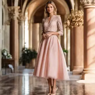 Outfity pro matriční úřad Nevěsta s Tmavě červená/Bílá/Zlatý/Hnědá/Žlutá Prsten ELLI "Letní křestní vzhled"