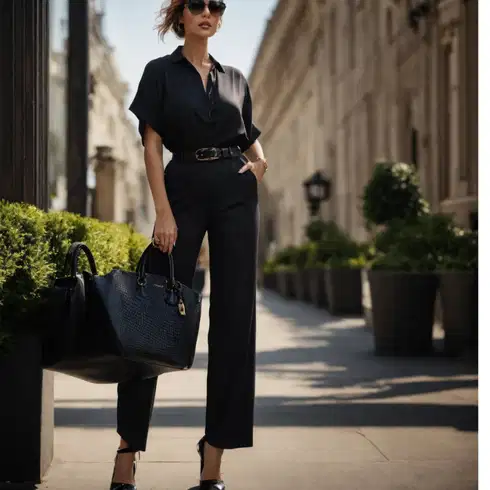 Kombinace Černá/Khaki/Tmavě šedá/Béžová Kalhoty s Vysokým Pasem/Plisovaná Kalhoty/Plisovaná kalhoty/Široká Kalhoty/Marlene Kalhoty/Kalhoty s nášivkou uprostřed guido maria kretschmer women