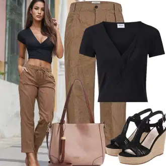 Outfiti Za Zabave Preprosta mit Zelena/Bež/Siva/Škrlatna Karirasta Hlača/Hlača iz Tvida/Hlača iz Flanele/Hlače iz muslina Iceberg "Ljubek poletni slog"Look: Italijanska, Priložnostne, Pametno priložnostno, Plemenita, Preprosta, Modna, Overdressed